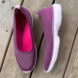 Vionic Kallie Womens Slip On Knit Sporty Comfort Shoe Purple Knit 8.5